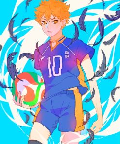 Hinata Shoyo Haikyuu paint by number paint by numbers