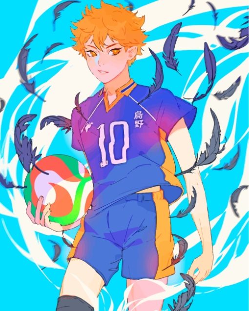 Hinata Shoyo Haikyuu paint by number paint by numbers