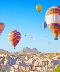 Hot Air Balloons Cappadocia paint by numbers