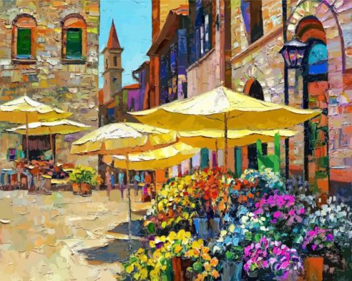 Howard Behrens Flower Market paint by numbers