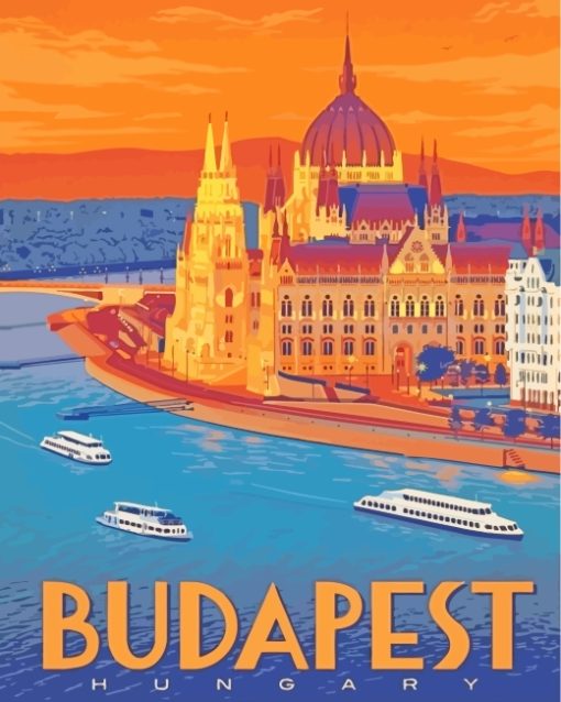 Hungary Budapest Poster paint by numbers