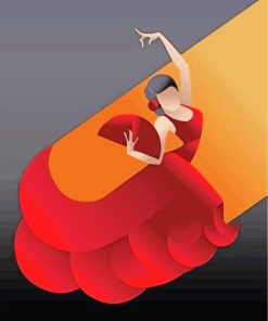 Illustration Spanish Dancer paint by numbers