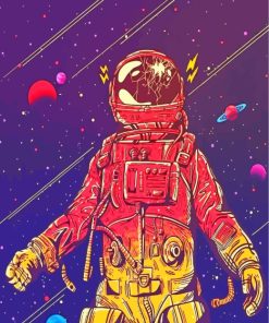 Illustration Astronaut paint by numbers