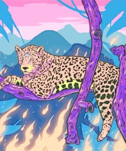 Illustration Jaguar paint by numbers