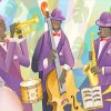 Illustration Jazz Band paint by numbers