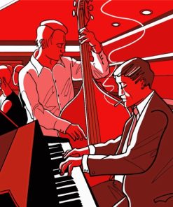 Illustration Jazz Musicians paint by numbers