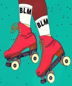 Illustration-Roller-Skates-paint-by-numbers