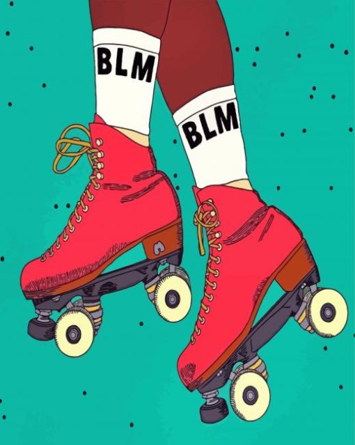 Illustration-Roller-Skates-paint-by-numbers