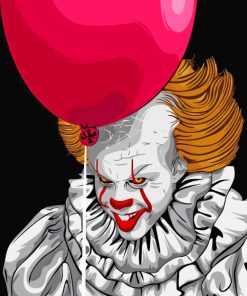 Horror Clown Pennywise paint by numbers