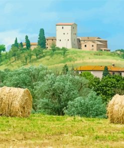 Italy Tuscany Landscape paint by numbers