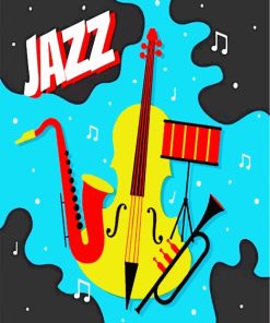 Jazz Music Illustration paint by numbers