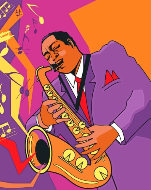 Jazz Musician Art paint by numbers