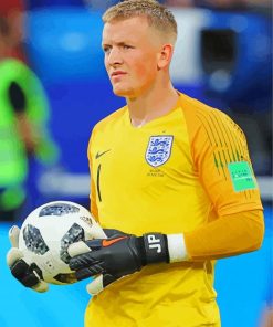 The English Footballer Jordan Pickford paint by numbers