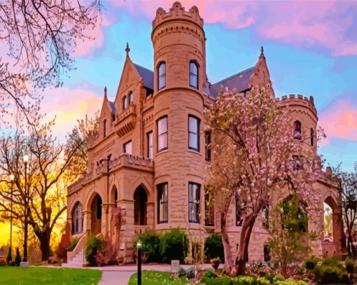 Joslyn Castle Nebraska paint by numbers