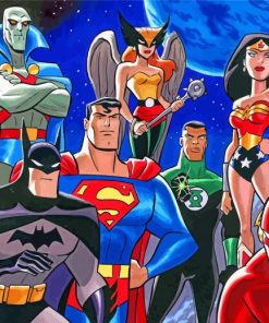 Justice League Animation paint by numbers