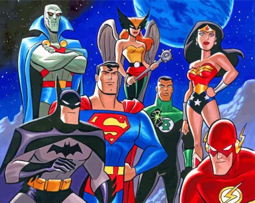 Justice League Animation paint by numbers