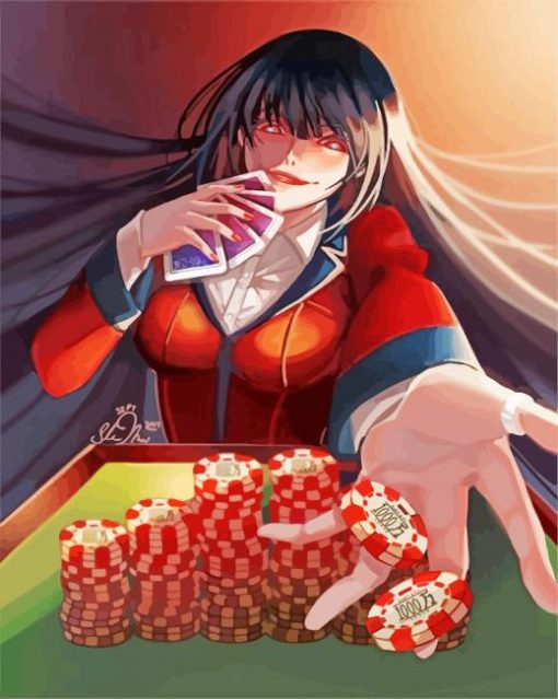 Kakegurui Yumeko Jabami paint by numbers