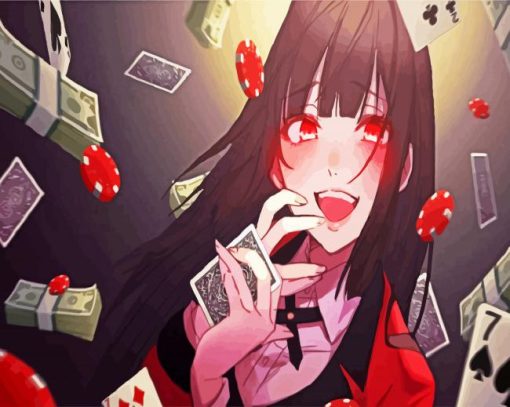 Kakegurui Yumeko Jabami Anime paint by numbers