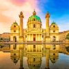 Karlskirche Charles Church Pink Sky paint by numbers