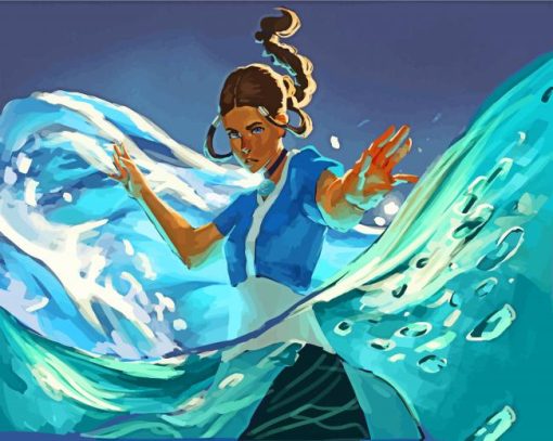 Katara The Last Airbender paint by numbers