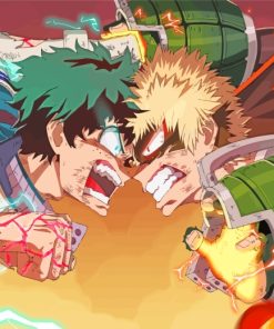 Katsuki Bakugo And Izuku Midoriya paint by numbers