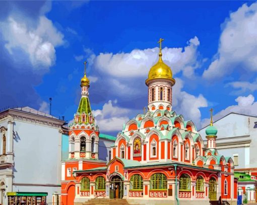 Kazan Cathedral Moscow paint by numbers