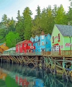 Ketchikan Revillagigedo Island paint by numbers