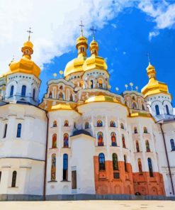 Aesthetic Kiev Pechersk Lavra paint by numbers