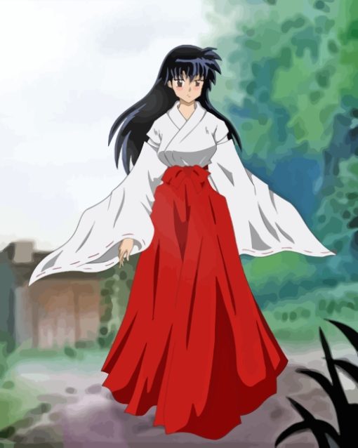 Kikyo Inuyasha Character paint by numbers