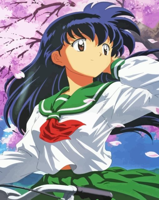 Pretty Kikyo Inuyasha paint by numbers