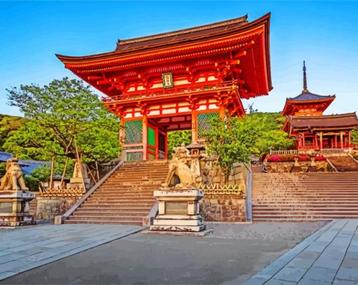 Kiyomizu Temple paint by numbers