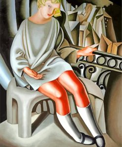 Kizette on the Balcony By Lempicka paint by numbers