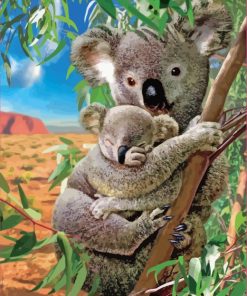 Baby Koala And Her Mother paint by numbers