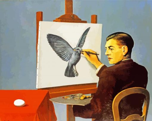 La Clairvoyance By Magritte paint by numbers