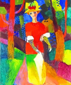 Lady In A Park By Macke paint by numbers