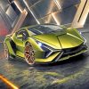 Lamborgini Car paint by numbers