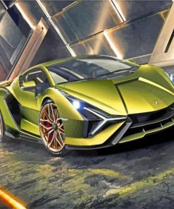 Lamborgini Car paint by numbers