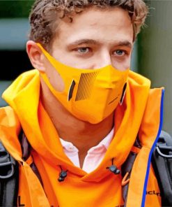 Lando Norris With Orange Mask paint by numbers