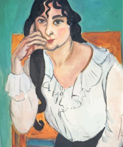 Laurette With A White Blouse paint by number