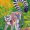 Lemur Family paint by numbers