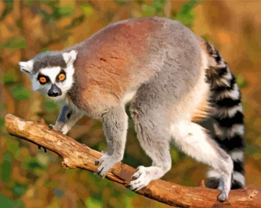 Lemur paint by numbers