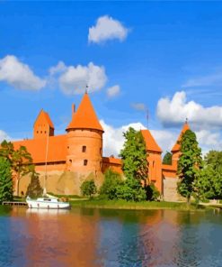 Lietuva Trakai Island Castle paint by numbers