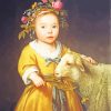 Little girl With Sheep paint by numbers