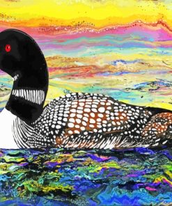 Loon Bird paint by numbers