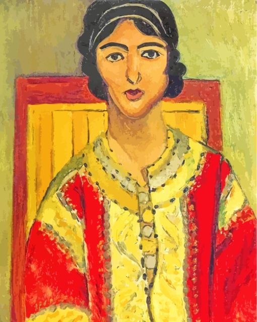 Lorette With Red Dress Henri Matisse paint by numbers