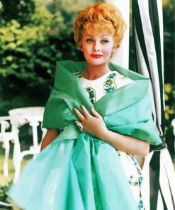 Lucille Ball Wearing Green paint by numbers