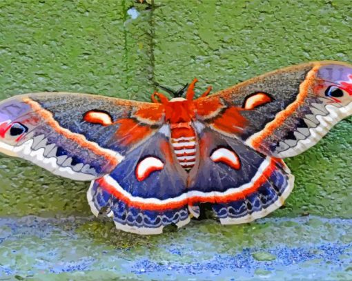 Moth Butterfly paint by numbers