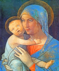 Madonna And Child By Mantegna paint by numbers