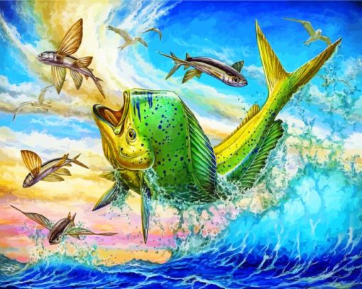 Mahi Mahi Fish paint by numbers