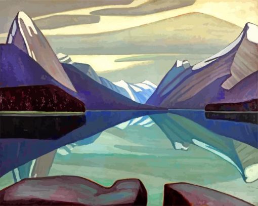 Maligne Lake Jasper By Lawren paint by numbers